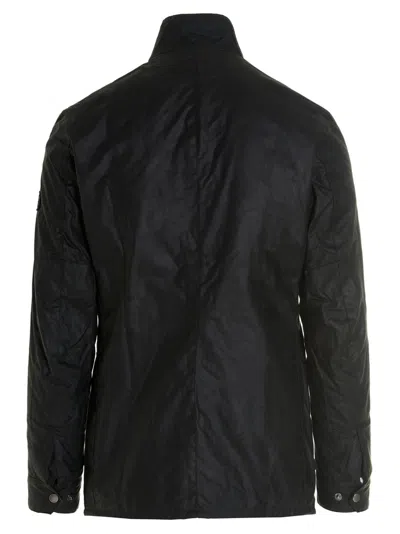 Barbour International Duke Wax Jacket In Black