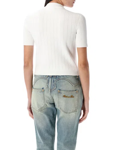 Balmain 4-pocket Knitted Cardigan In White