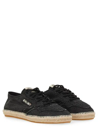 Autry Low Top Denim Espadrilles Sneakers In Black