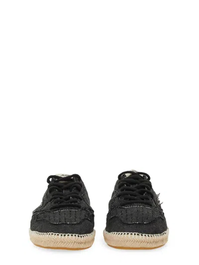 Autry Low Top Denim Espadrilles Sneakers In Black