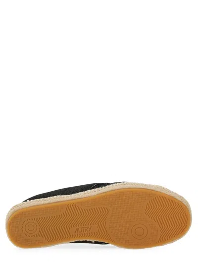 Autry Low Top Denim Espadrilles Sneakers In Black