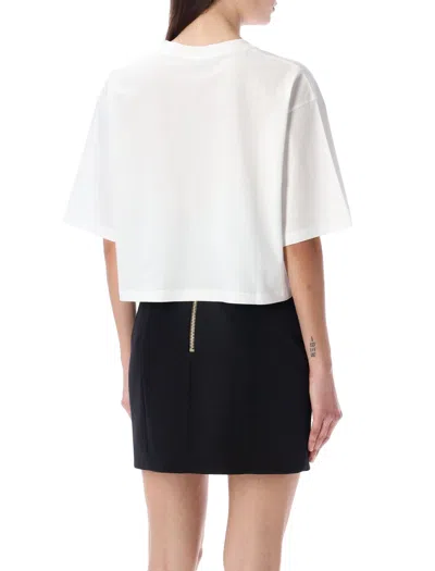 Balmain Cropped Logo T-shirt In White