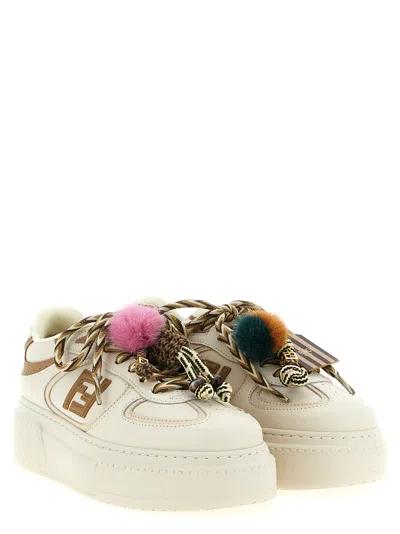 Fendi Match Platform Sole Sneakers Charms