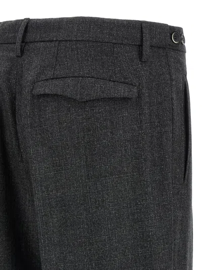 Barena Venezia Straight Leg Trousers With Back Pockets And Belt Loops In Black