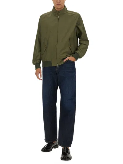 Baracuta G9 Harrington High Collar Jacket In Green