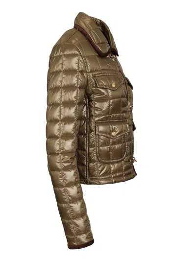 Fay Lightweight Black Polyamide Jacket In Green