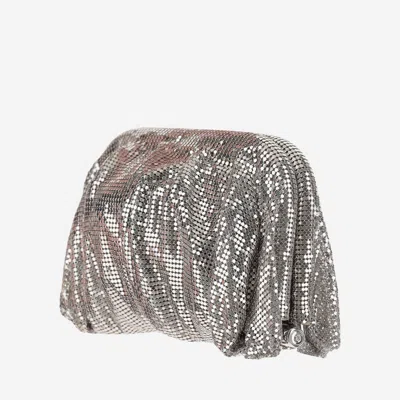 Benedetta Bruzziches Crystal Embellished Fold-over Clutch Bag In Gray