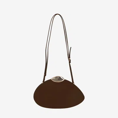 Benedetta Bruzziches Leather Clasp-closure Shoulder Bag In Brown