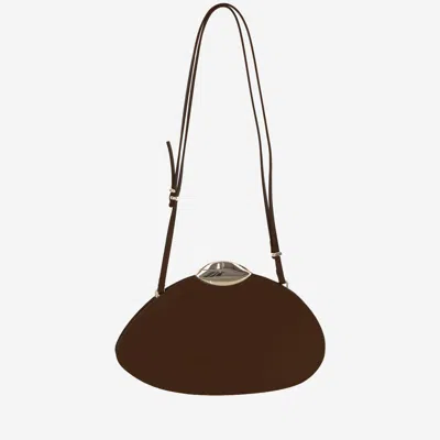Benedetta Bruzziches Leather Clasp-closure Shoulder Bag In Brown