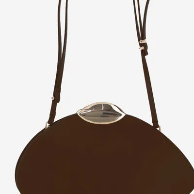 Benedetta Bruzziches Leather Clasp-closure Shoulder Bag In Brown