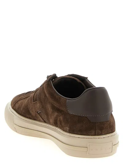 Hogan H691 Lace-up Sneakers With Suede Upper And Memory Foam Comfort In Brown