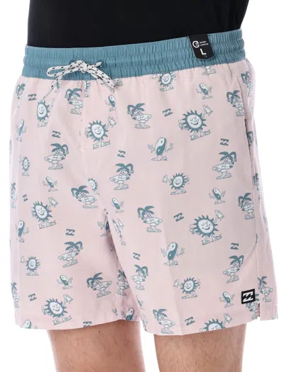 Billabong Vacay Layback Boarshorts In Pink
