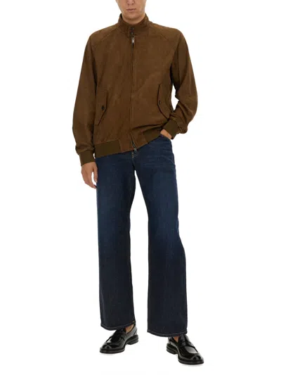 Baracuta Bomber Jacket Checked Lining In Brown