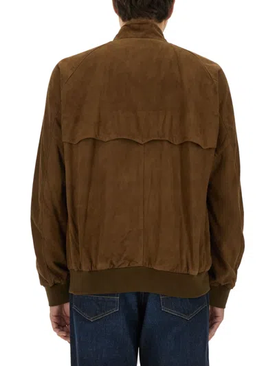 Baracuta Bomber Jacket Checked Lining In Brown
