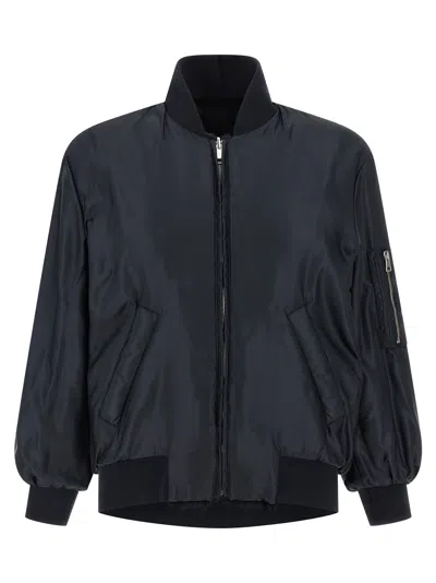 Blancha Luxurious Mink Fur Bomber Jacket With Zip Closure And Casual Appeal In Black