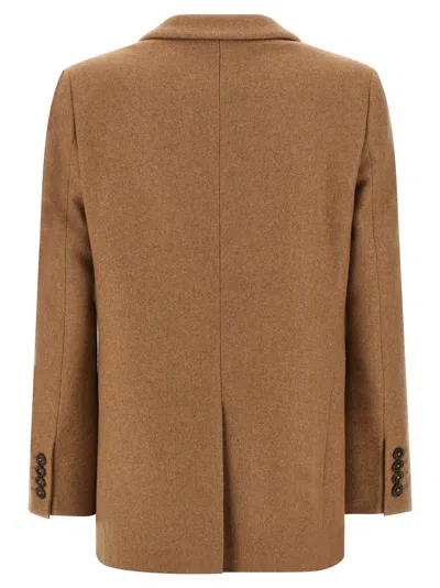 Blazé Milano Cholita Double-breasted Blazer In Brown