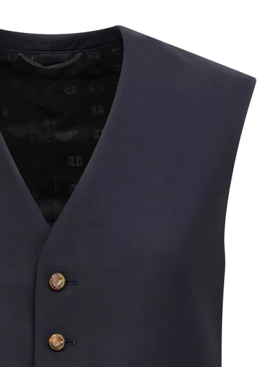 Blazé Milano First Class Feral Vest In Blue