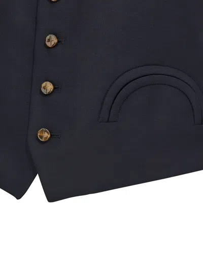 Blazé Milano First Class Feral Vest In Blue