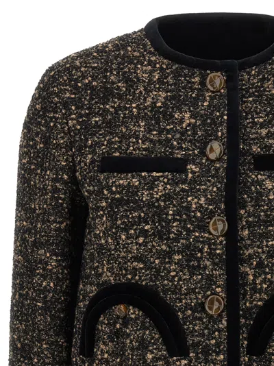 Blazé Milano Katara Embossed Trim-detail Blazer In Multi