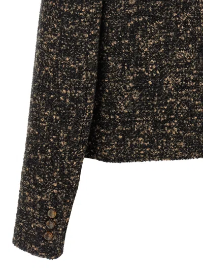 Blazé Milano Katara Embossed Trim-detail Blazer In Multi