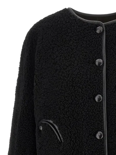 Blazé Milano Gliss Reversible Leather-trimmed Shearling Jacket In Multi