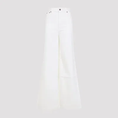 Chloé High-waisted Wide-leg Denim With Design In White