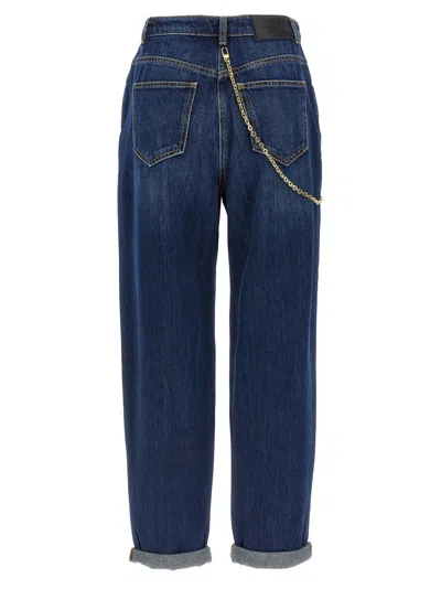 Elisabetta Franchi Jeans Catena Gioiello In Blue