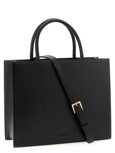 Elisabetta Franchi Large Logo Shopping Bag Tote Bag Black