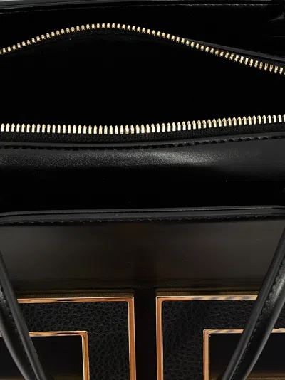 Elisabetta Franchi Large Logo Shopping Bag Tote Bag Black