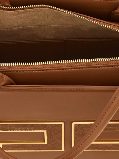 Elisabetta Franchi Borsa Tote Piccola Con Logo Marrone
