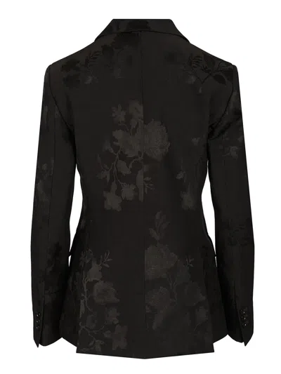 P.a.r.o.s.h Linen And Viscose Blazer Jackets Black In Black