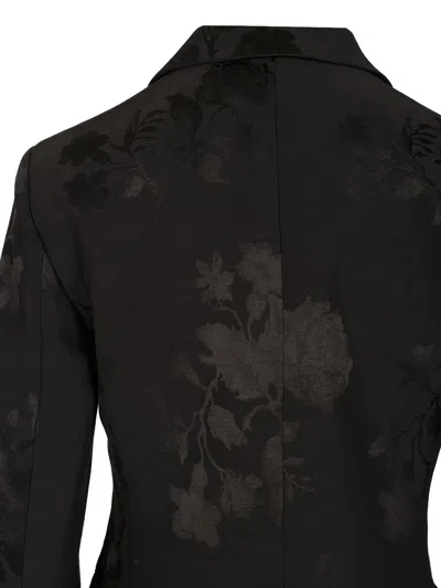 P.a.r.o.s.h Linen And Viscose Blazer Jackets Black In Black