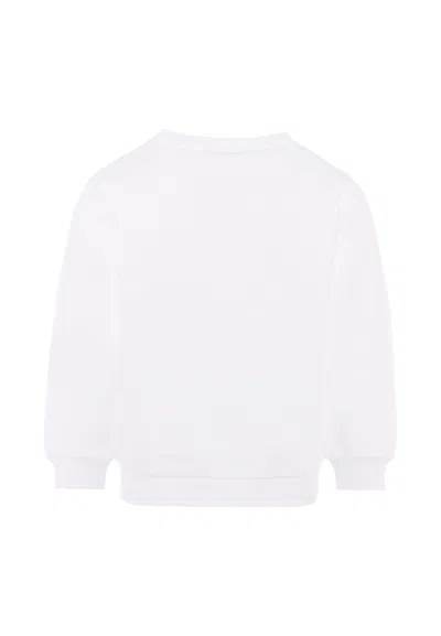 Balmain Logo-print Cotton Sweatshirt In White