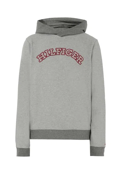 Tommy Hilfiger Grey Sweatshirt For Kids With Logo In Gray