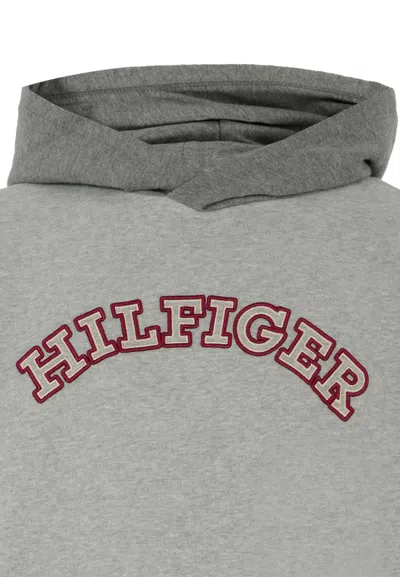 Tommy Hilfiger Grey Sweatshirt For Kids With Logo In Gray
