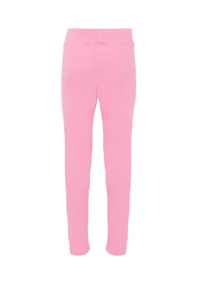 Msgm Pink Leggings For Girl With Logo In Pink