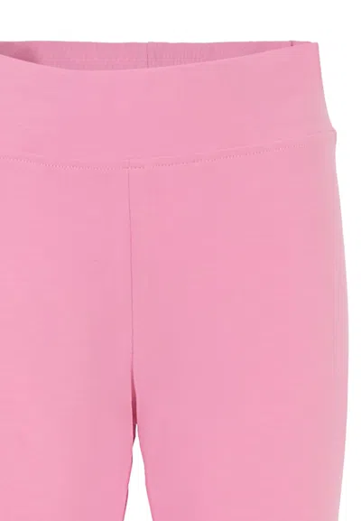 Msgm Pink Leggings For Girl With Logo In Pink