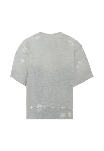 Msgm Grey Sweatshirt For Boy With Writing In Gray