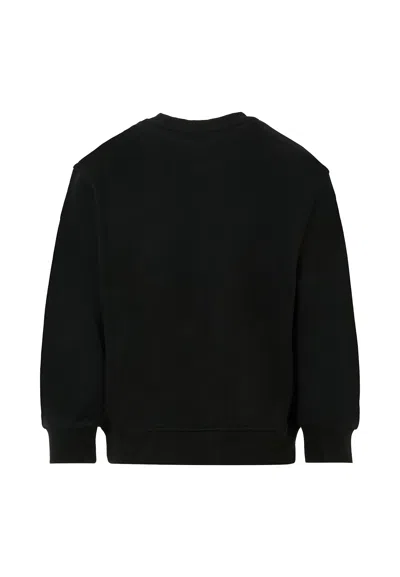 Diesel Felpa Girocollo Con Logo Oval D Effetto Used In Black