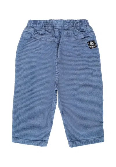 Timberland Blue Trousers For Baby Boy With Patch In Blue