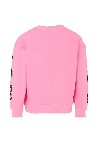 Marc Jacobs Pink Sweatshirt For Girl With Patch In Pink
