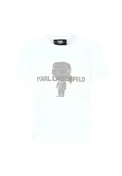 Karl Lagerfeld White T-shirt For Boy With  In White