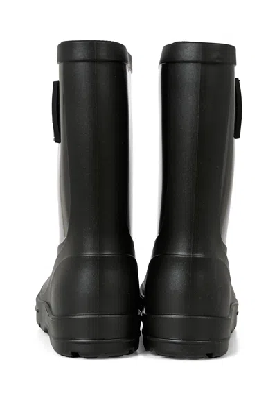 Hugo Boss Black Rain Boots For Boy With Patch In Black