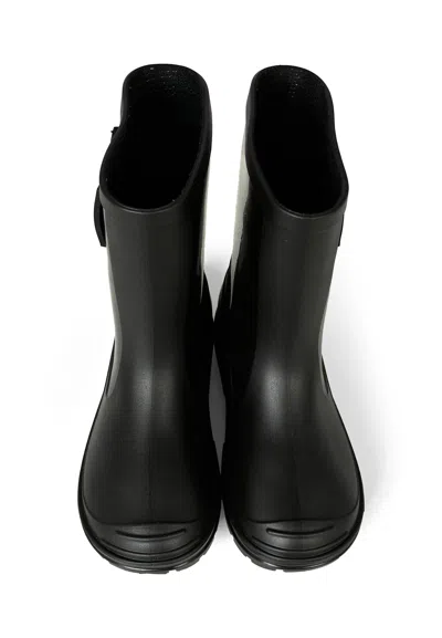 Hugo Boss Black Rain Boots For Boy With Patch In Black