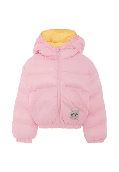 N°21 Logo-patch Padded Jacket In Pink
