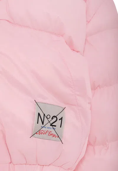 N°21 Logo-patch Padded Jacket In Pink