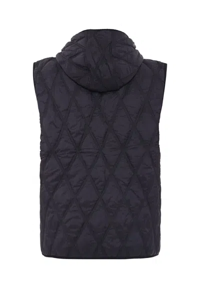 Diesel Black Vest For Kids With Logo In Black