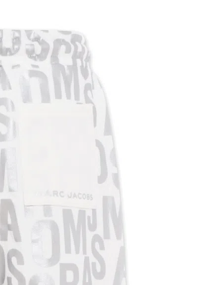Marc Jacobs Silver Trousers For Girl With Logo In Silver