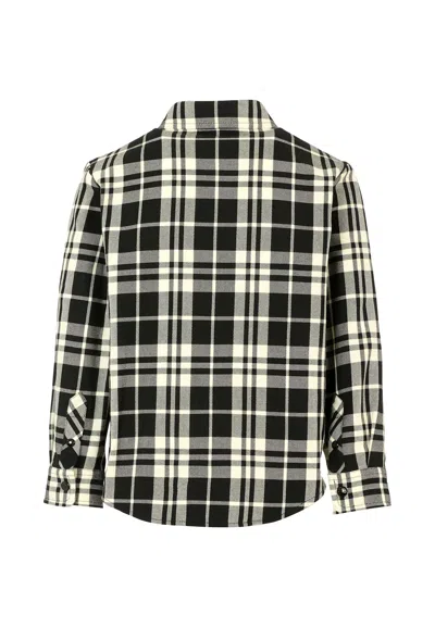 Moncler Black Shirt For Boy With Logo In Black