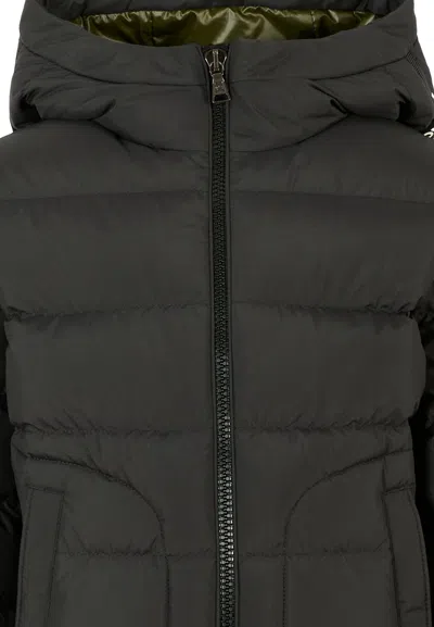 Moncler Black Grecois Down Jacket For Boy With Logo In Black